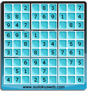 Sudoku de Nivel Muy F&aacute;cil