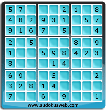 Sudoku de Nivel Muy F&aacute;cil