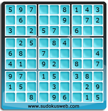 Sudoku de Nivel Muy F&aacute;cil